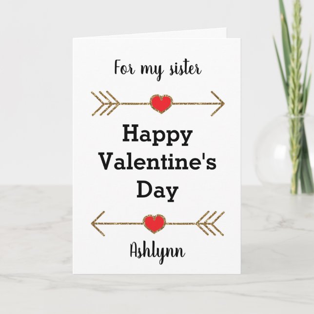 Valentine Sister Card (Front)