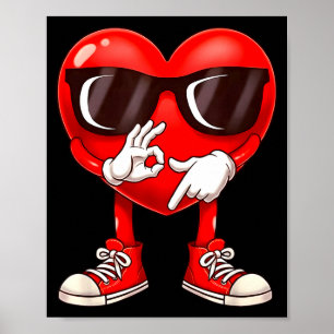 Valentine Six Seven 6 7 Meme Funny Heart Gen Z Alp Poster