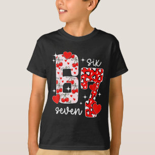 Valentine Six Seven Funny 67 Meme Gen Alpha Slang T-Shirt