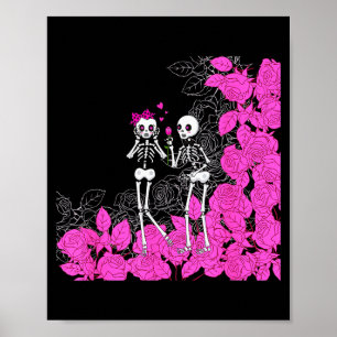 Valentine Skeleton Couple Poster