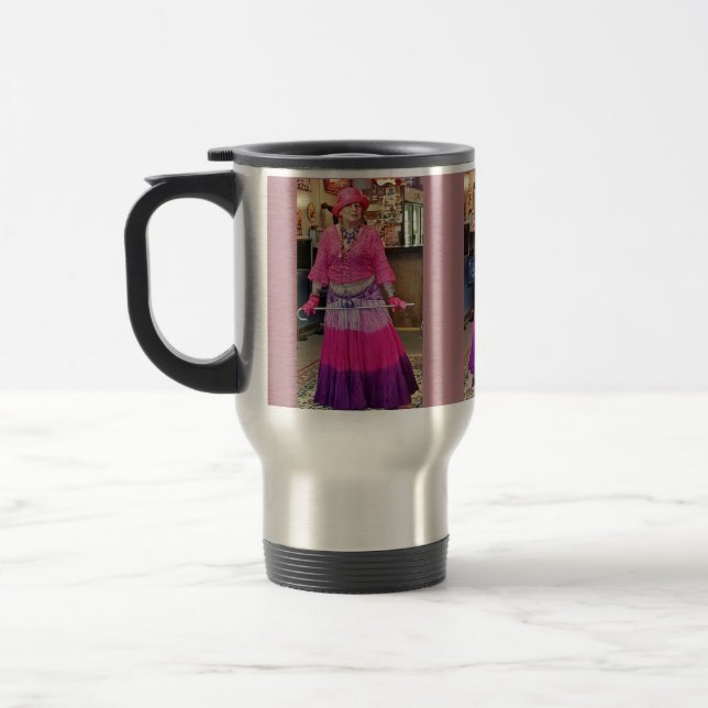 Valentine Skirt Dancer with Cane Travel Mug (Left)