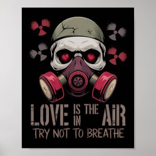 Valentine Skull Gas Mask Love Aesthetic _4 Poster