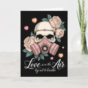Valentine Skull Gas Mask Love Aesthetic _6  Card