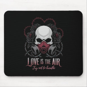 Valentine Skull Gas Mask Love Romance _2 Mouse Mat