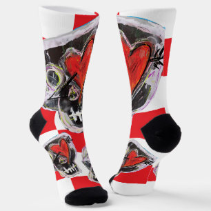 VALENTINE SKULL SOCKS