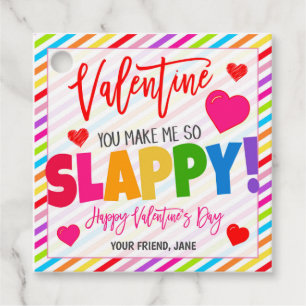 Valentine Slap Bracelet Gift Tag