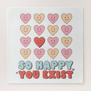 Valentine So Happy You Exist Jigsaw Puzzle