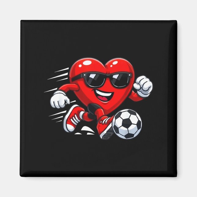 Valentine Soccer Heart Drip Srt Love Valentines Da Magnet (Front)