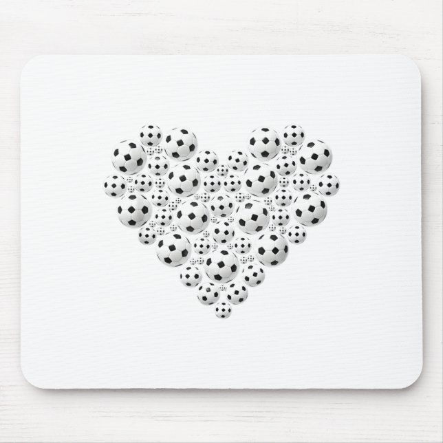 Valentine Soccer Heart Drip Srt Love Valentines Da Mouse Mat (Front)