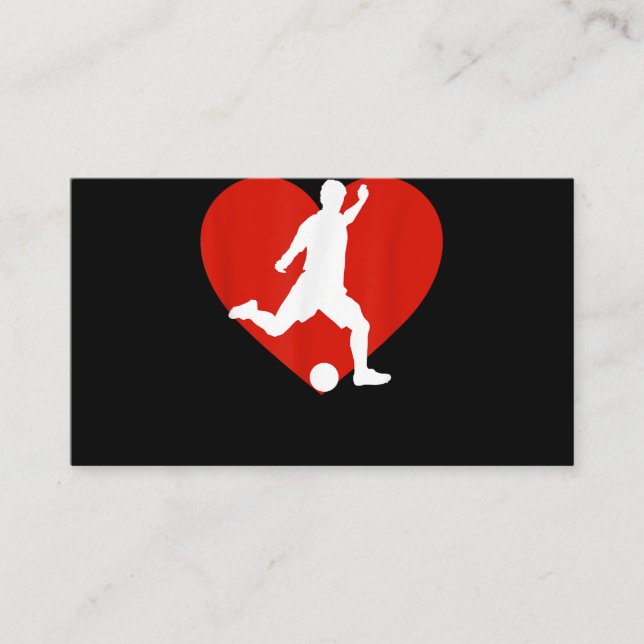 Valentine Soccer Player Valentine's Day Soccer Hea Enclosure Card (Front)