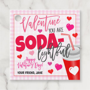 Valentine Soda Gift Tag