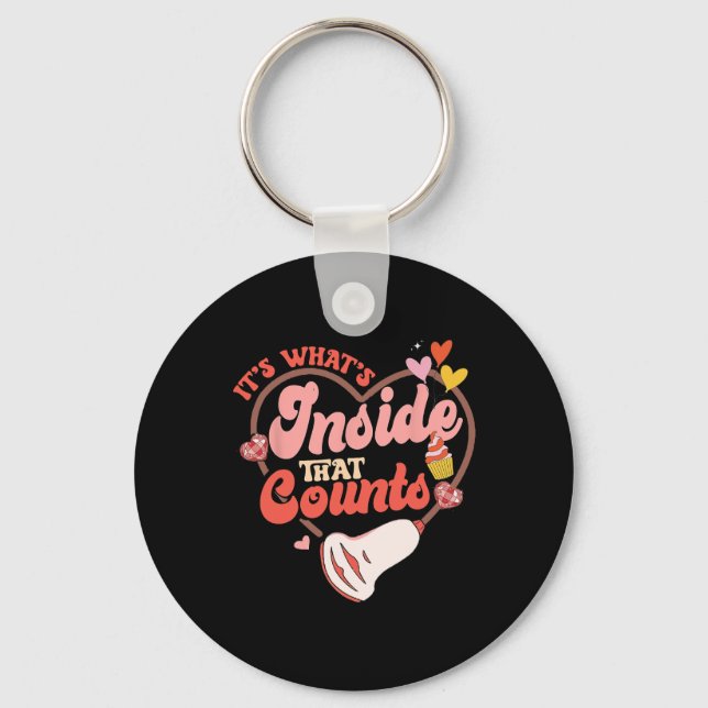 Valentine Sonography Tech  Key Ring (Front)