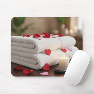 Valentine Spa Day With Hearts Mouse Mat