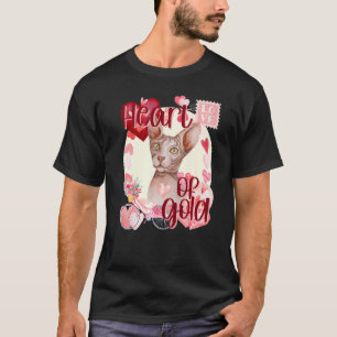 Valentine Sphynx Cat Simply Cute Southern Colours T-Shirt