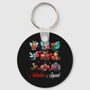 Valentine Squad Insects Bee Butterfly Ladybug Hold Key Ring