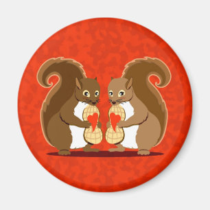 Valentine squirrels 1 magnet