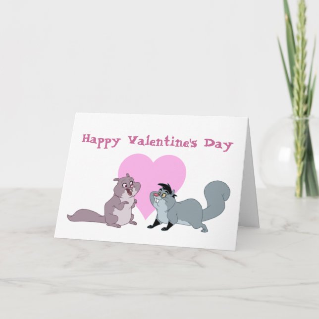 Valentine Squirrels Card (Front)