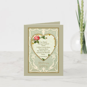 Valentine St. Louis De Montfort Prayer Holiday Card