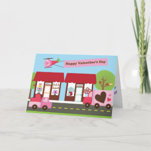 Valentine Street 5x7 Greeting Card