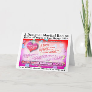 Valentine Surprise Martini Recipe Card