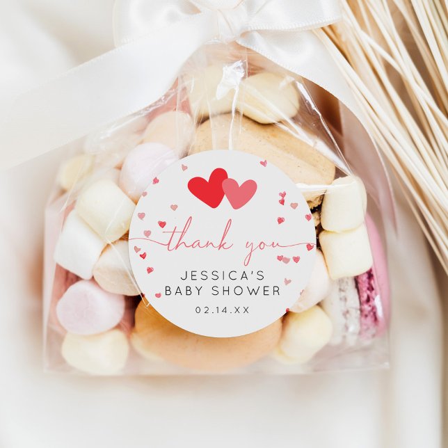 Valentine Sweetheart Baby Shower Favour Sticker (Creator Uploaded)