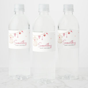 Valentine Sweetheart Baby Shower Water Bottle Label