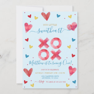 Valentine Sweetheart Boy Birthday Invitation
