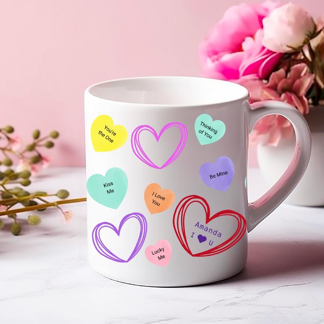 Valentine Sweetheart Candy Phrases Coffee Mug (Creator Uploaded)
