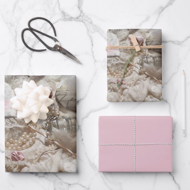 Valentine Sweetheart Wrapping Paper Sheet (Front)