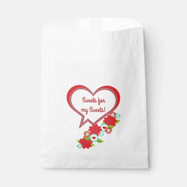 Valentine Sweets | You Customise Text Favour Bags (Front)