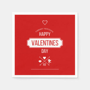 Valentine Symbols Valentine's Day Paper Napkins