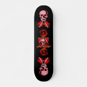 Valentine Tattoo Skull Heart Skateboard