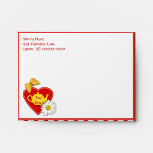Valentine Tea Party Daisies A2 Envelope