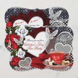 Valentine Tea Party Invitations