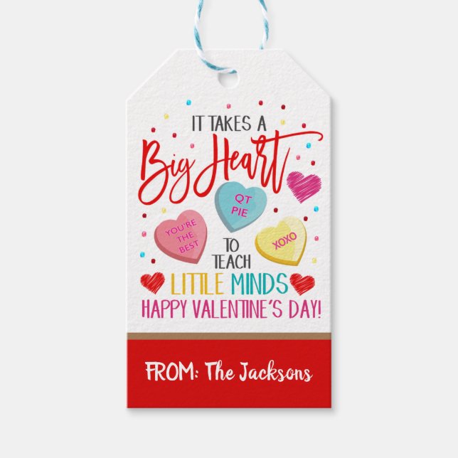 Valentine Teacher Gift Tag (Front)