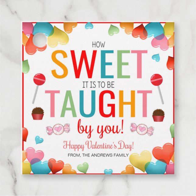 Valentine Teacher Gift Tag (Front)