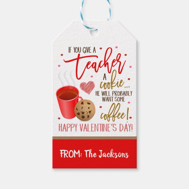 Valentine Teacher Gift Tag (Front)