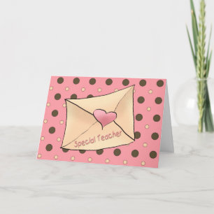 Valentine Teacher Holiday Card