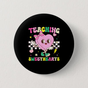 Valentine Teaching Sweethearts Six Seven Heart 6 7 Cm Round Badge