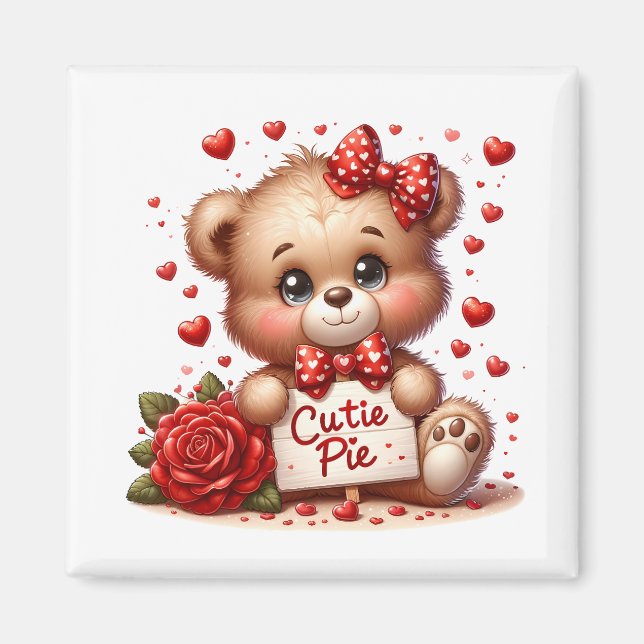 Valentine Teddy  Magnet (Front)