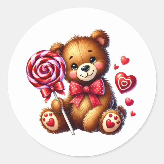 Valentine Teddy Stickers (Front)