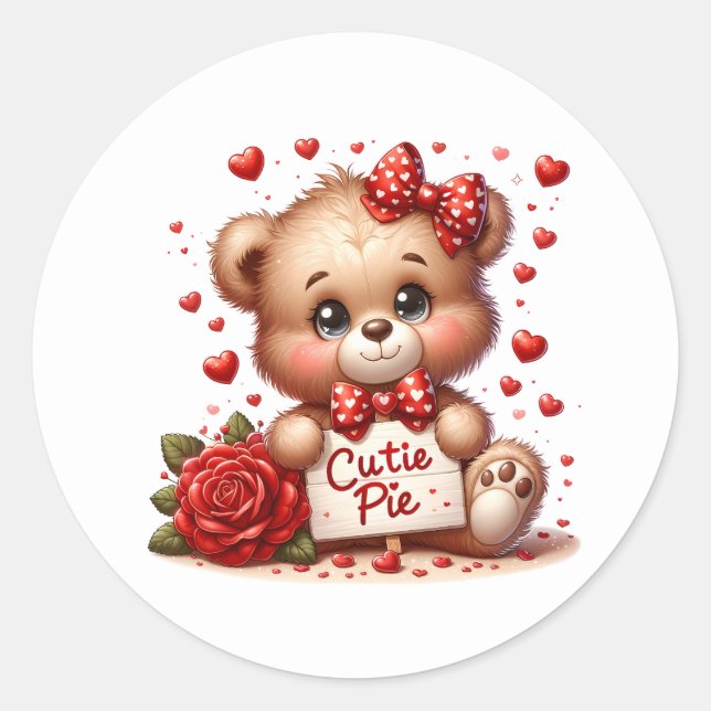 Valentine Teddy Stickers (Front)