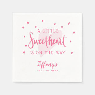 Valentine Theme Girl Baby Shower Napkin