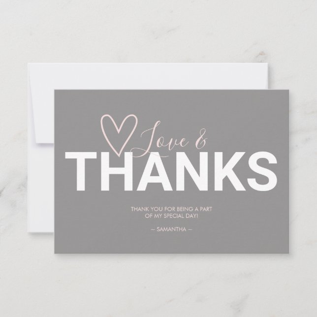 Valentine Themed Thank You Card (Front)