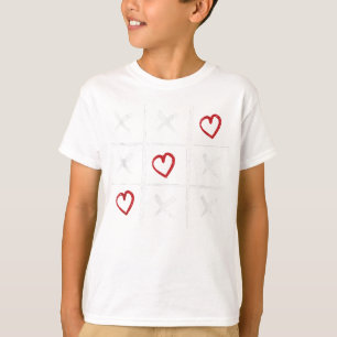 Valentine Tic Tac Toe Hearts Valentines Day Valent T-Shirt