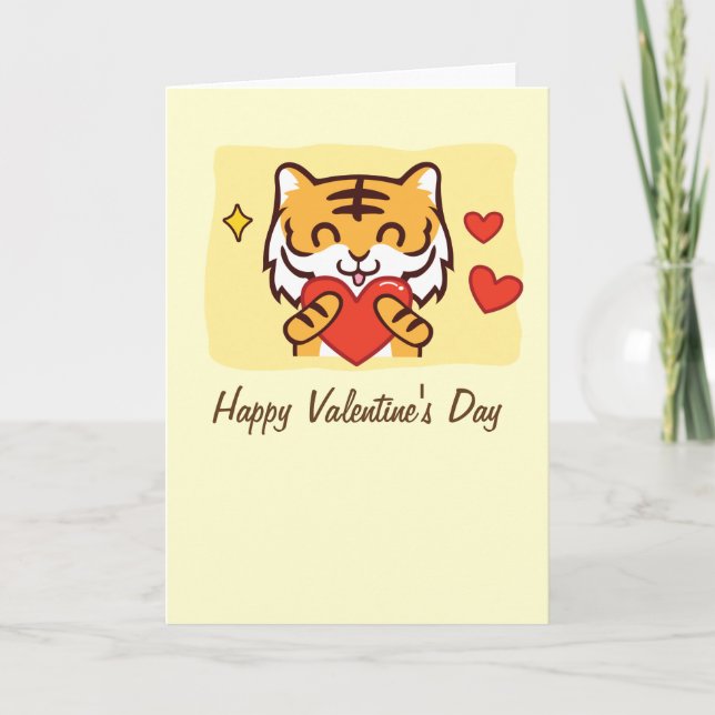 Valentine Tiger Card (Front)