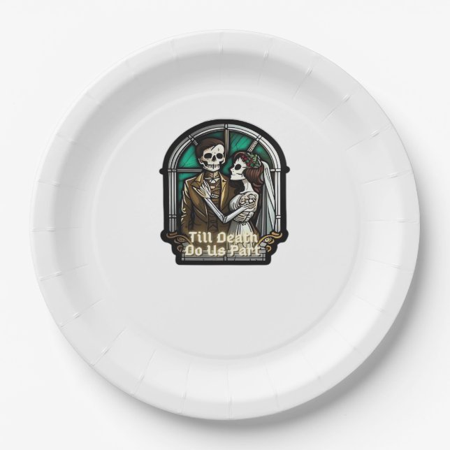 Valentine Till Death Do Us Part Classic Paper Plate (Front)
