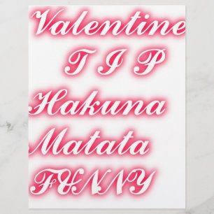 Valentine tip hakunamatata funny romantic colours