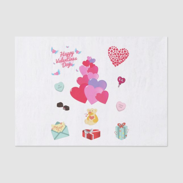 " VALENTINE"  TISSUE PAPER (Front)