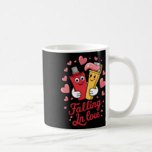 Valentine Toothpaste Love Toothbrushes Falling Inl Coffee Mug